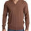 Thumbnail: Brown Silk Cashmere Pullover Sweater