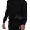 Thumbnail: Black Polyester Crewneck Men Pullover Sweater