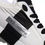 Thumbnail: White Black Leather Low Top Women Sneaker Shoes
