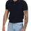 Thumbnail: Dark Blue Collared Polo Casual Silk T-shirt