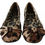 Thumbnail: Brown Leopard Silk Ballerina Flats Shoes
