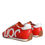 Thumbnail: Red White Leather Logo Casual Sneakers Shoes