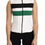 Thumbnail: White Striped Cotton Sleeveless Top T-shirt