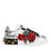 Thumbnail: White Leather Floral Studded Sneakers Shoes