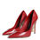 Thumbnail: Red Patent Leather Faux Pearl Heels Pumps Shoes