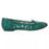 Thumbnail: Green Taormina Lace Slip On Flats Shoes