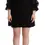 Thumbnail: Black V-neck Long Sleeves Mini A-line Dress