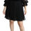 Thumbnail: Black Mesh Pleated Mini Silk Blend Dress