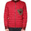 Thumbnail: Red Quilted Bomber Gold Crown Logo Jacket