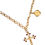 Thumbnail: Gold Tone Brass Chain Religious Cross Pendant Necklace
