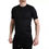 Thumbnail: Black Buttoned Roundneck Short Sleeve T-shirt