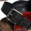 Thumbnail: Black Red Gazelle Hair Leather Sandals Shoes