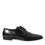 Thumbnail: Black Leather Crystal Dress Formal Shoes