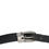 Thumbnail: Black Leather Silver Metal Buckle Men Belt