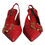 Thumbnail: Red Devotion Leather Heels Slingback Shoes