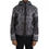 Thumbnail: Gray Bandana Hooded Full Zip Bomber Jacket