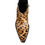 Thumbnail: Brown Leopard Calf Fur Ankle Boots Shoes