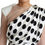 Thumbnail: White Polka Dots Crystal One Shoulder Dress