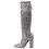 Thumbnail: Silver Sequined High Boots Stretch Shoes