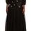 Thumbnail: Black Crystal Floral Maxi Ball Gown Dress