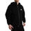 Thumbnail: Black Cotton Hooded Logo Bomber Jacket