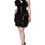 Thumbnail: Black Polyester Ruched Coated Mini Dress
