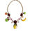 Thumbnail: Gold Brass FRUIT Pendants Flowers Crystal Logo Necklace