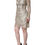 Thumbnail: Gold Floral Lace A-line Sheath Mini Dress