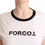 Thumbnail: White Forgot Print Short Sleeves Crop T-shirt