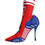 Thumbnail: Red Blue Stretch Sock Style Ankle Boots Logo Shoes