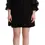 Thumbnail: Black V-neck Long Sleeves Mini A-line Dress