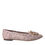 Thumbnail: Pink Lace Crystal Ballet Flats Loafers Shoes