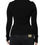 Thumbnail: Black Long Sleeves Blouse Square Neck Top