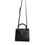 Thumbnail: Black Small Leather TopHandle Shoulder Crossbody Bag