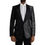 Thumbnail: Black Silver Silk Single Breasted Coat Blazer