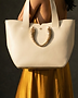 Kali India- Shyla - tote - Luxury Handbag - Lab Grown Rubies - Gold Plated Brass-Ebb and F