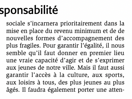 Justice sociale, égalité, responsabilité