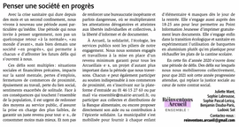 Penser une société en progrès