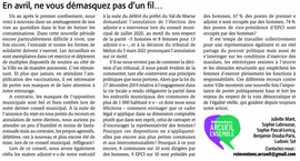 En avril, ne vous démasquez pas d’un fil...