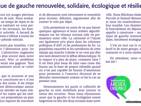 Une politique de gauche renouvelée, solidaire, écologique et résiliente