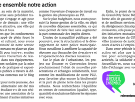 Poursuivre ensemble notre action