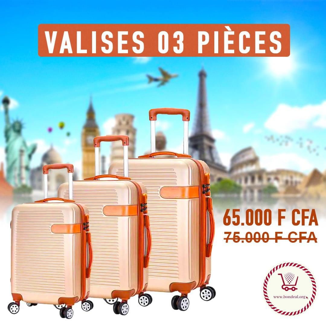 TRAVELLER Ensemble 03 Pièces De Valises En ABS Avec Mécanisme De Verrouillage