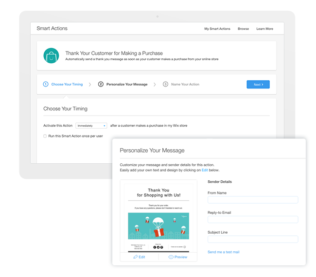Email automations for an online store.