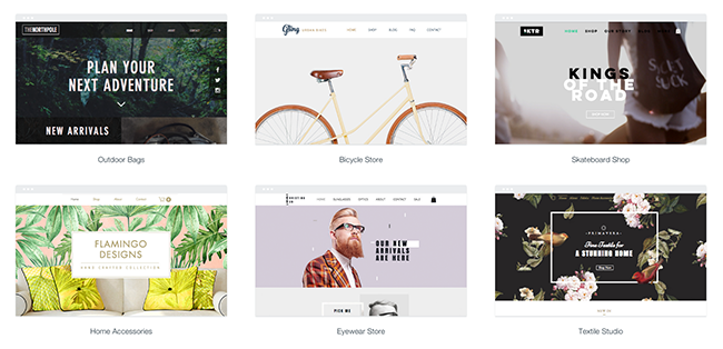 Wix eCommerce website templates.