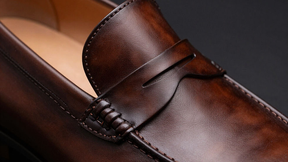 Premium blue suede loafer