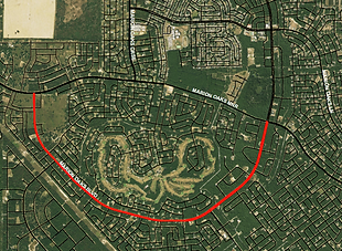 satellite view of Marion Oaks Boulevard