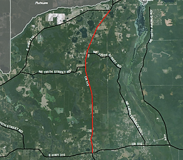 satellite view of Northeast Highway 315