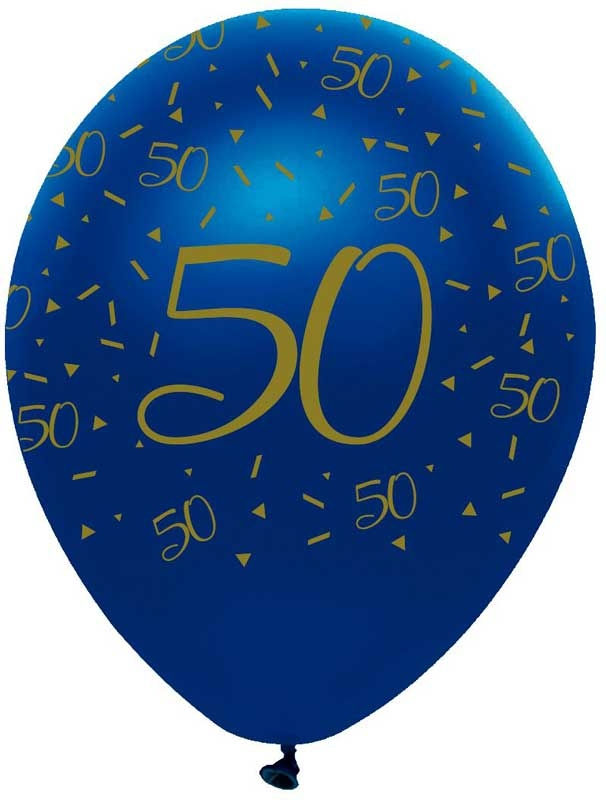 Thumbnail: Navy & Gold 6pk Balloons