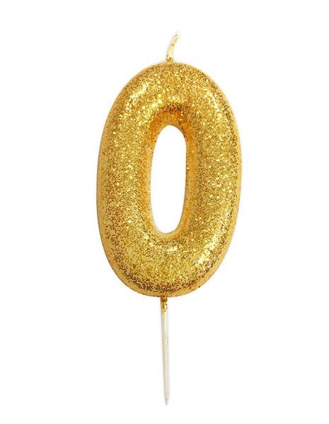 Thumbnail: Milestone Gold Glitter Number Candles