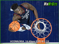 Miami vs Connecticut CBB Free Pick, Preview, Prediction (4/1/23)